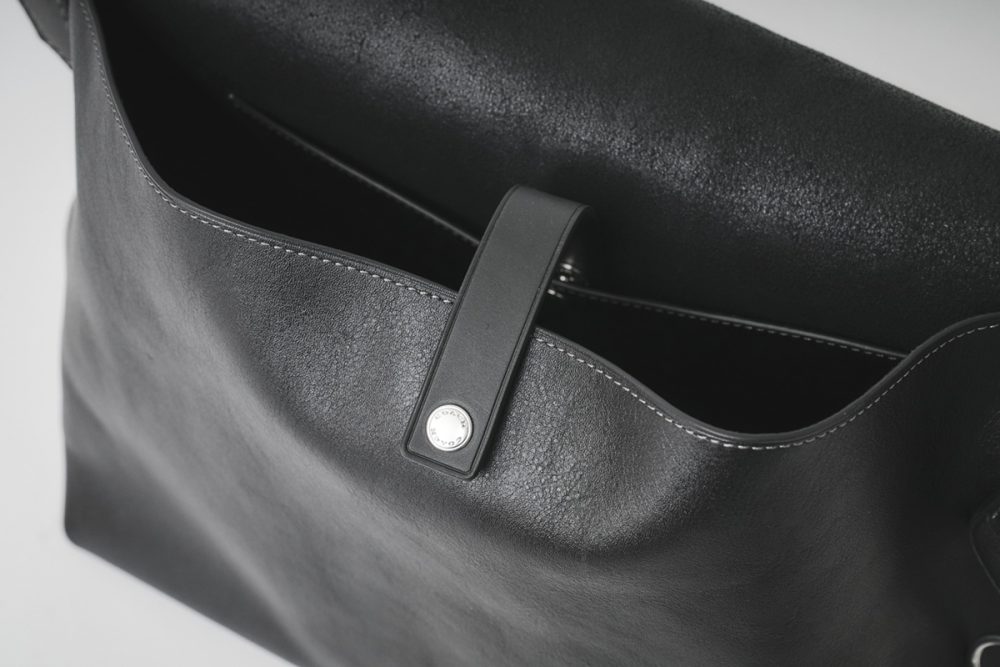 開口部にはホックボタンを装備