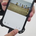 右下にある出力アイコンをタップ