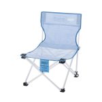 コールマン「ファンチェアメッシュ（クリスタルブルー）」￥3,410／約45×54×66（h）㎝、収納時は約15×13×68（h）㎝／約2.2㎏