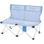コールマン「ファンチェアダブルメッシュ（クリスタルブルー）」￥5,610／約89×54×66（h）㎝、収納時は約23×16×68（h）㎝／約3.7㎏