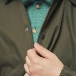 フロントはスナップボタンのため、開閉しやすい