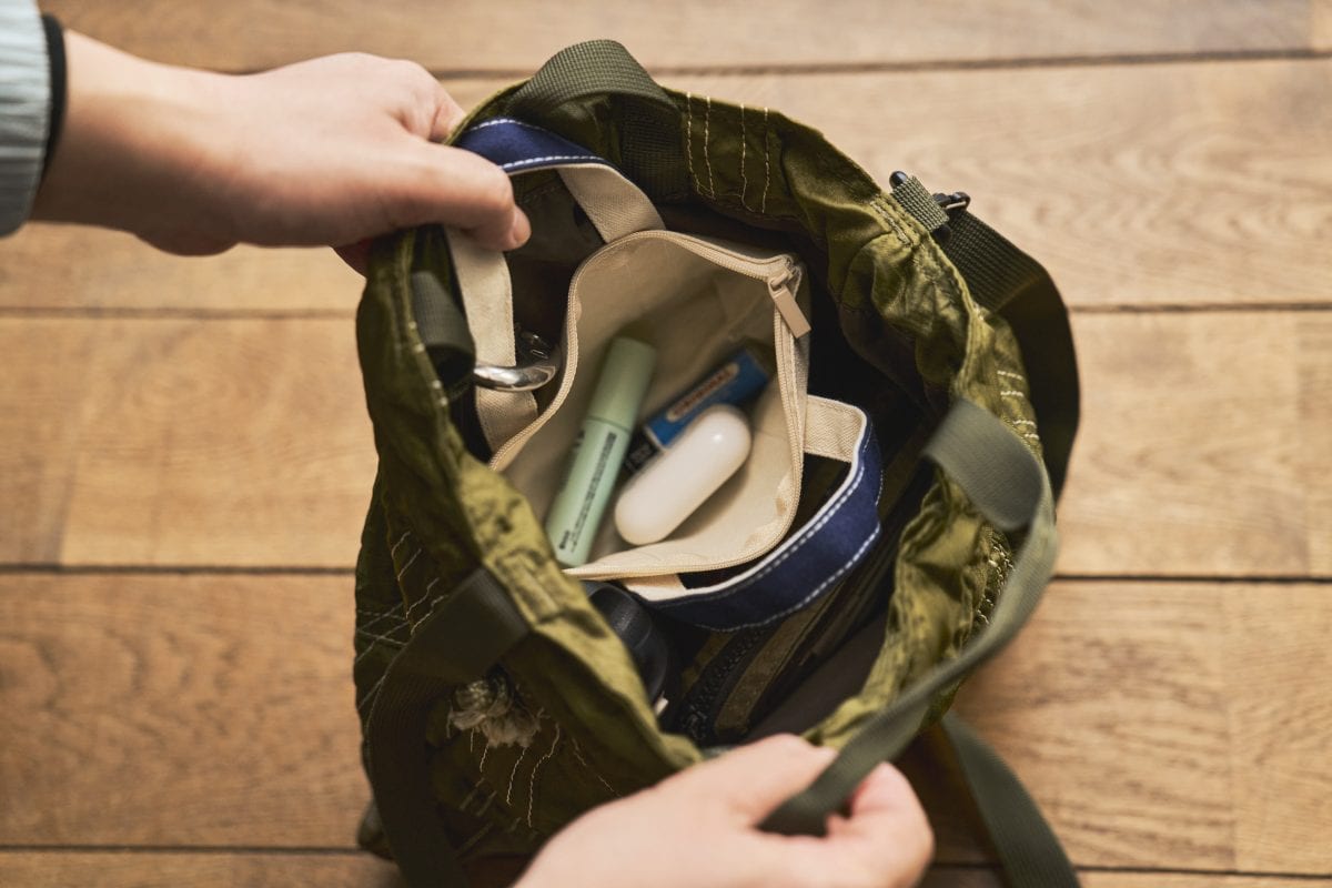 バッグの容量を増やすバッグインバッグ