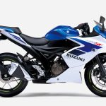 ジクサーSF250のトリトンブルーメタリック／パールグレッシャーホワイトカラー