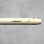 MDドローイングペンのペンの太さは軸の横に印字されていてわかりやすい