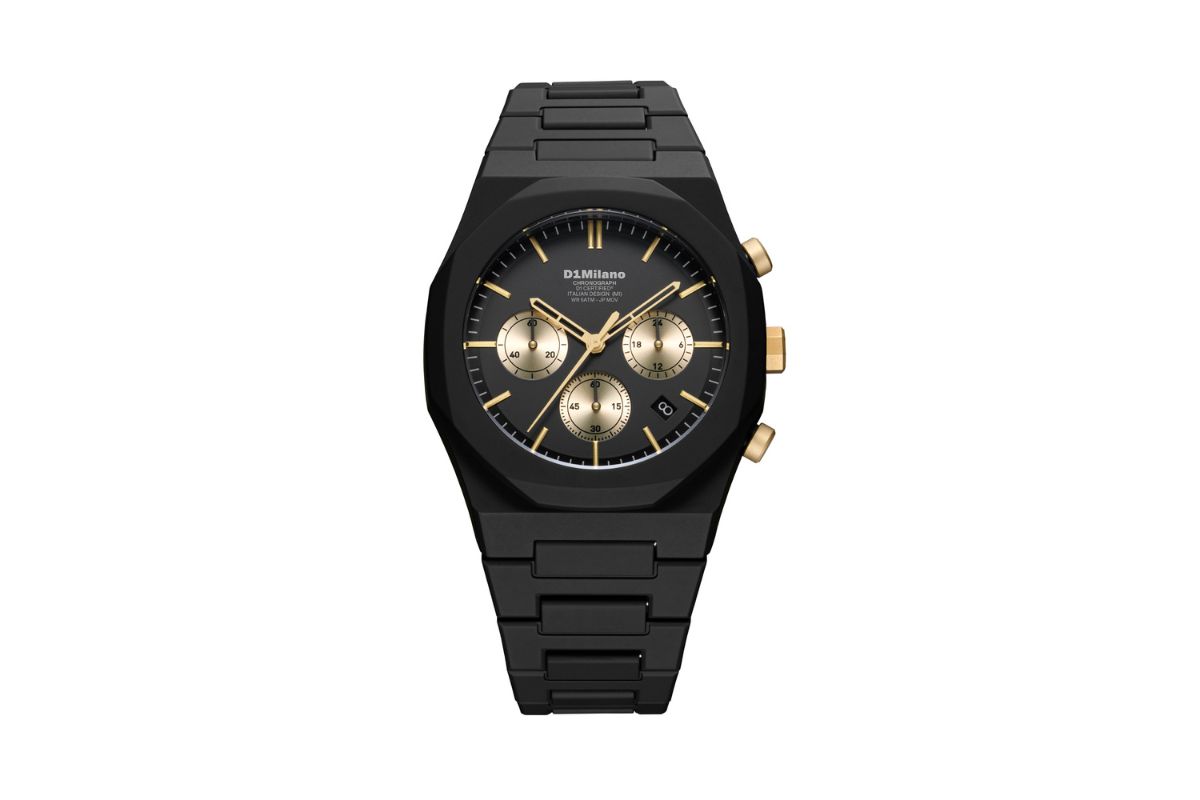 D1ミラノ「ポリクロノ Gilded Solar」¥44,000/クオーツ/40.5㎜径/5気圧防水