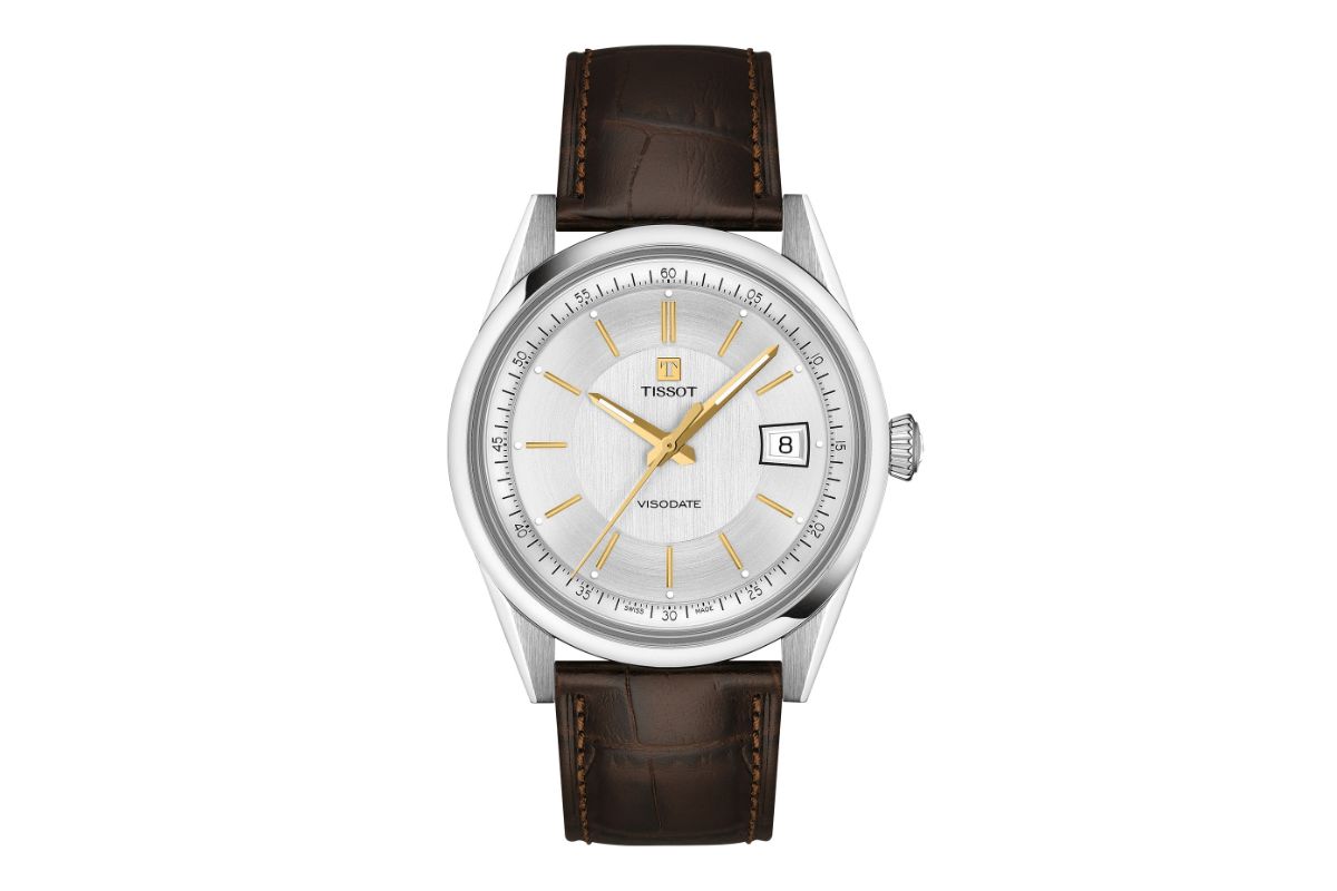 ティソ「ティソ ヴィソデイト(T157.407.16.031.00)」¥118,800/自動巻/39㎜径/パワーリザーブは最長80時間/5気圧防水