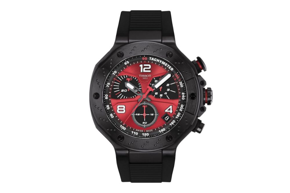 ティソ「ティソ T-レース MotoGP クォーツクロノグラフ 2026 リミテッドエディション」￥105,600／クォーツ／45㎜径／10気圧防水／世界限定8000本