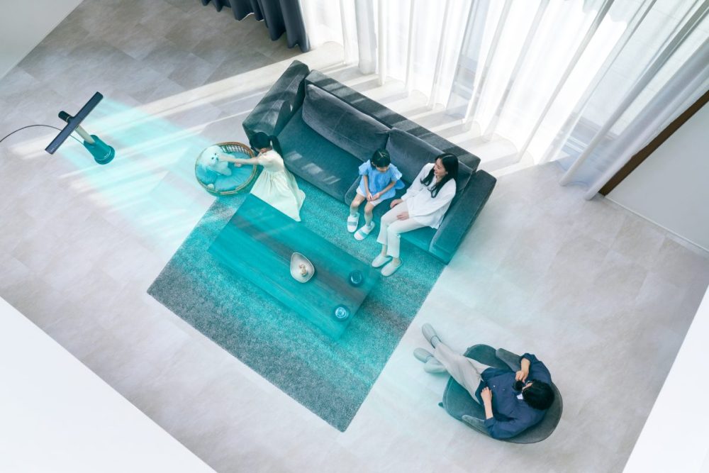 パワフルな風があらゆる向きに届く