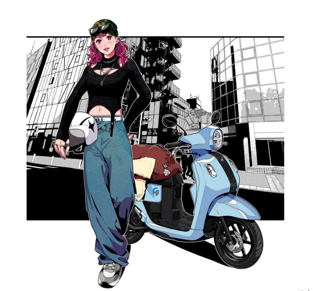 様々なファッションに合わせて選べるカラーリングも魅力（ライトブルー）