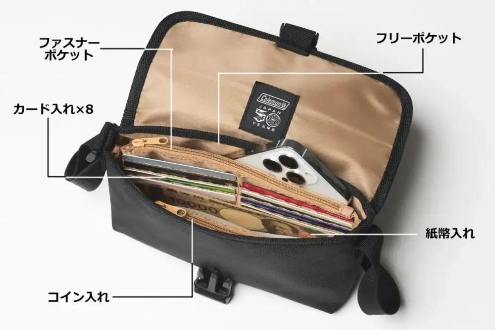 第1位　【セブン限定付録】人気No.1で完売必至!? コールマンの「お財布ショルダーバッグ」がアイデア満載で便利すぎる！街歩きバッグの決定版！