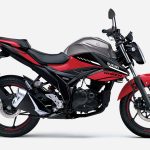 ジクサー150のオールドグレーメタリック/パールミラーレッドカラー