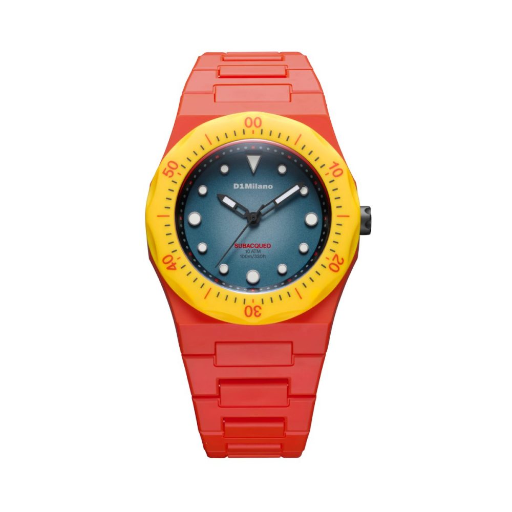 D1ミラノ「ポリカーボン Fire Diver」¥34,100/クオーツ/40.5㎜径/10気圧防水