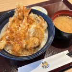 てんや　海老と4種の北海道産天丼（みそ汁付）