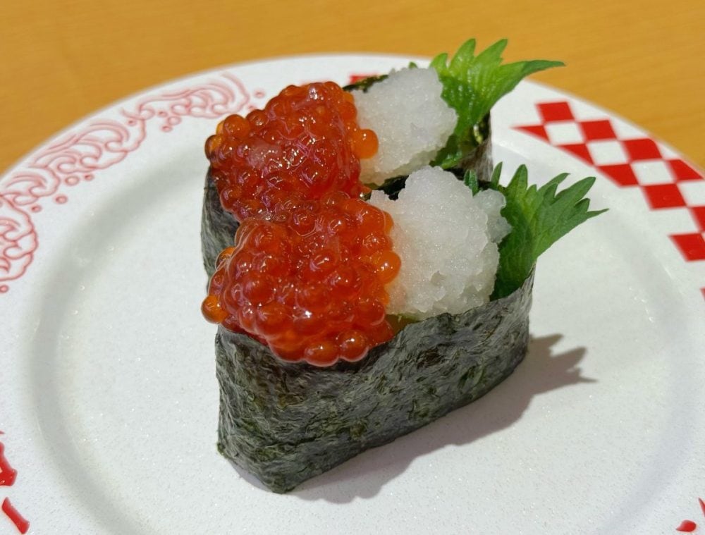 煎り酒漬け筋子と大根おろし軍艦