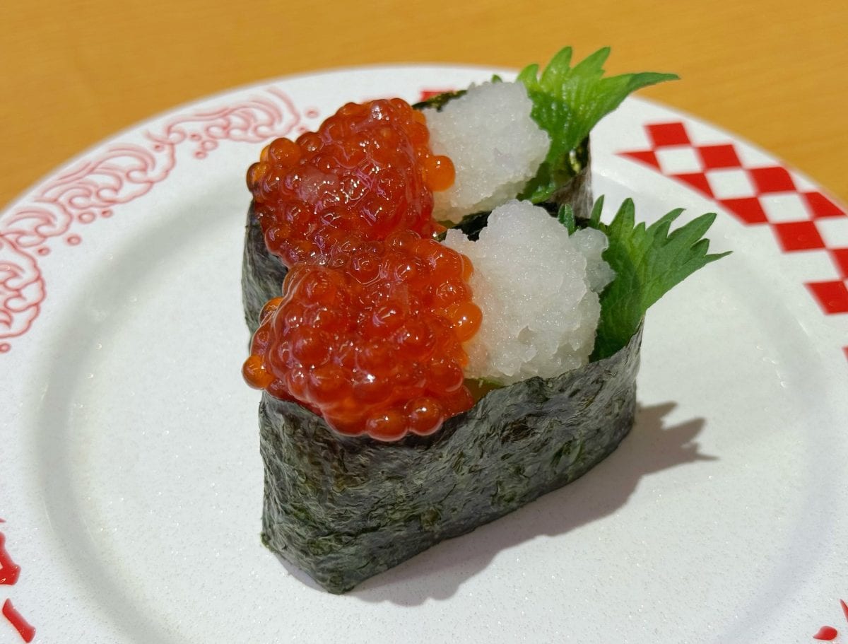 煎り酒漬け筋子と大根おろし軍艦