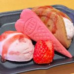 フレッシュ苺＆苺のココアオムレット 苺アイス添え
