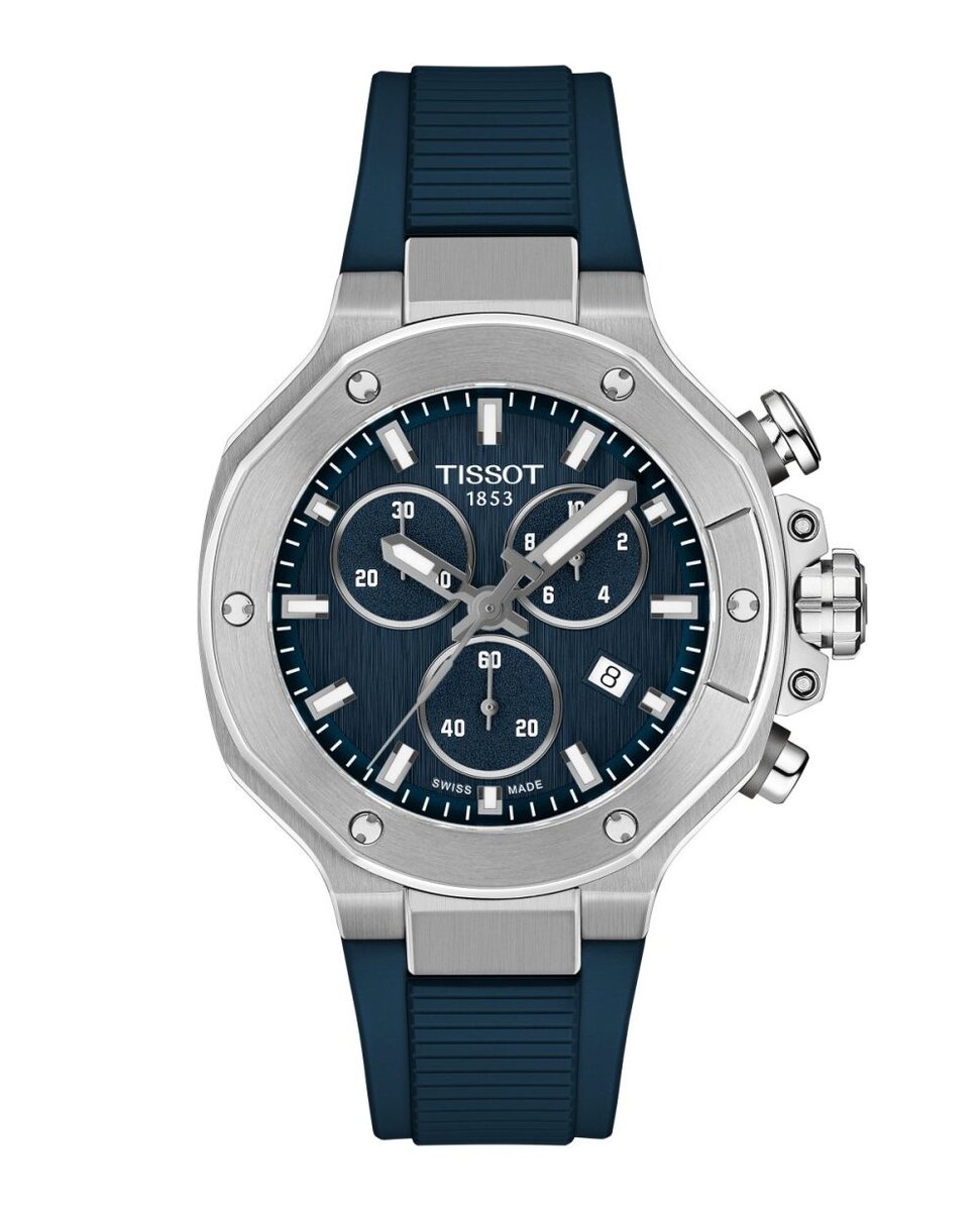 ティソ「ティソ T-レース クォーツクロノグラフ」￥87,450／クォーツ／38㎜径／10気圧防水