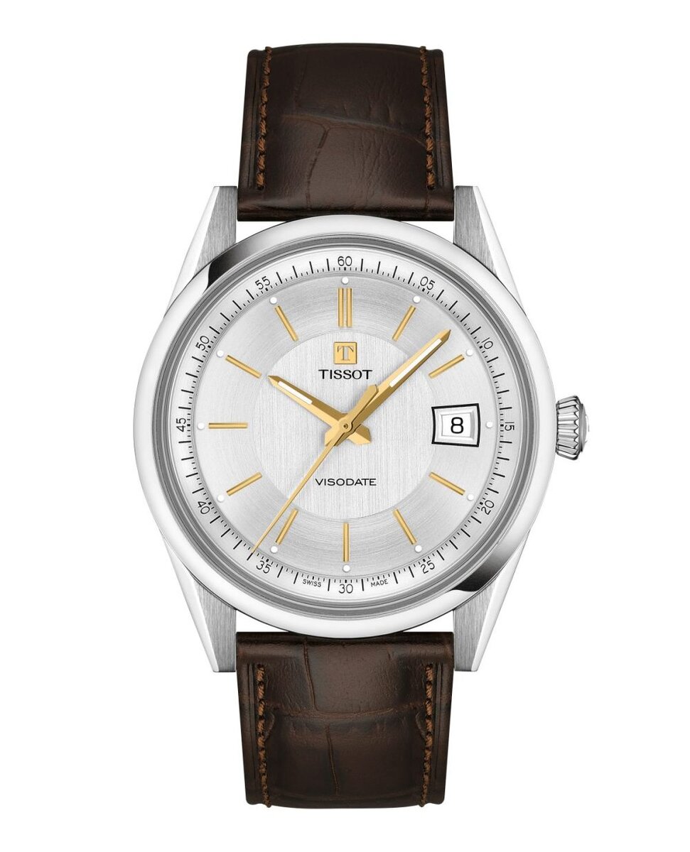 ティソ「ティソ ヴィソデイト(T157.407.16.031.00)」¥118,800/自動巻/39㎜径/パワーリザーブは最長80時間/5気圧防水