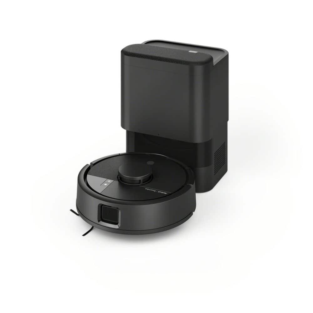 アイロボット「ルンバ ミニ 掃除機＆床拭きロボット + AutoEmpty™ 充電ステーション」￥49,800／ロボット：幅24.5×奥行24.5×高さ9.2㎝／約2.0㎏、充電ステーション：幅21.2×奥行17.8×高さ28.5㎝／約2.03㎏