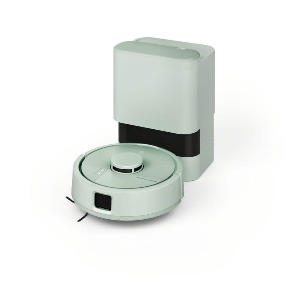 アイロボット「ルンバ ミニ 掃除機＆床拭きロボット + AutoEmpty™ 充電ステーション」￥49,800／ロボット：幅24.5×奥行24.5×高さ9.2㎝／約2.0㎏、充電ステーション：幅21.2×奥行17.8×高さ28.5㎝／約2.03㎏