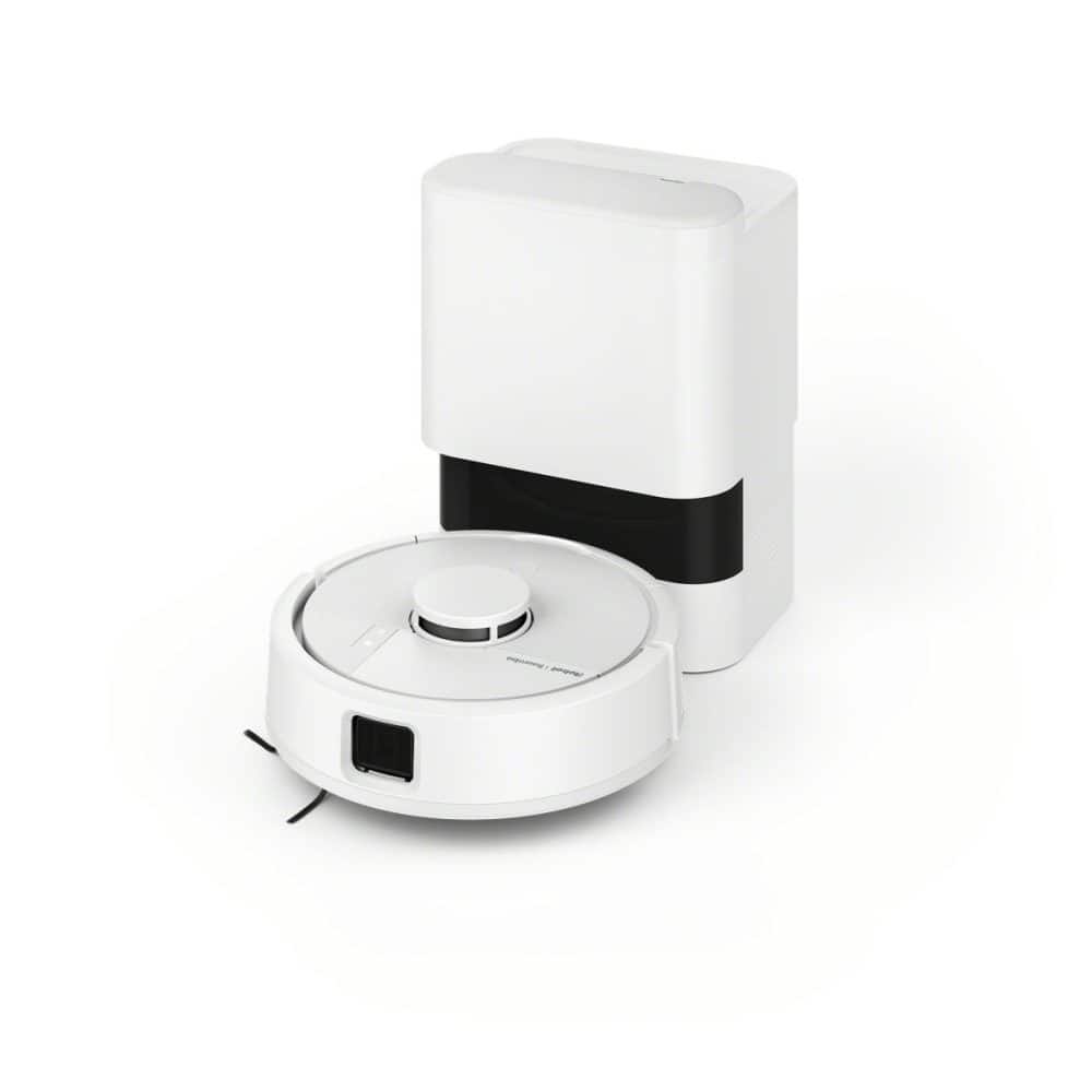 アイロボット「ルンバ ミニ 掃除機＆床拭きロボット + AutoEmpty™ 充電ステーション」￥49,800／ロボット：幅24.5×奥行24.5×高さ9.2㎝／約2.0㎏、充電ステーション：幅21.2×奥行17.8×高さ28.5㎝／約2.03㎏