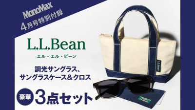 MonoMax 4月号 付録 L.L.Bean 調光サングラス サングラスケース メガネクロス