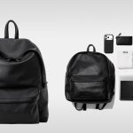 objcts.io「エッセンシャル レザーデイパック ミディアム」￥68,200／W34×H40×D16㎝／約21ℓ／約725ｇ／13インチのMacBook Pro収納サイズ