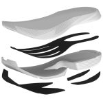 PEBA素材の2層式ミッドソール