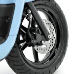 快適かつ軽快な乗り味を実現してくれる前後12インチのワイドタイヤ