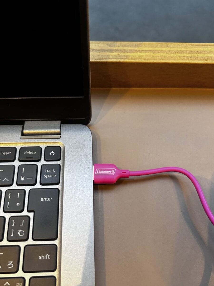 先端にはコールマンのロゴ付き