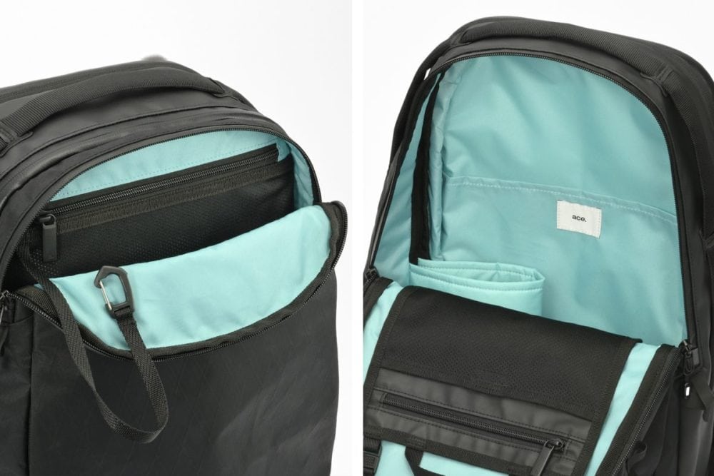 通勤から出張まで活躍する、荷物の仕分けがしやすい「2気室」構造