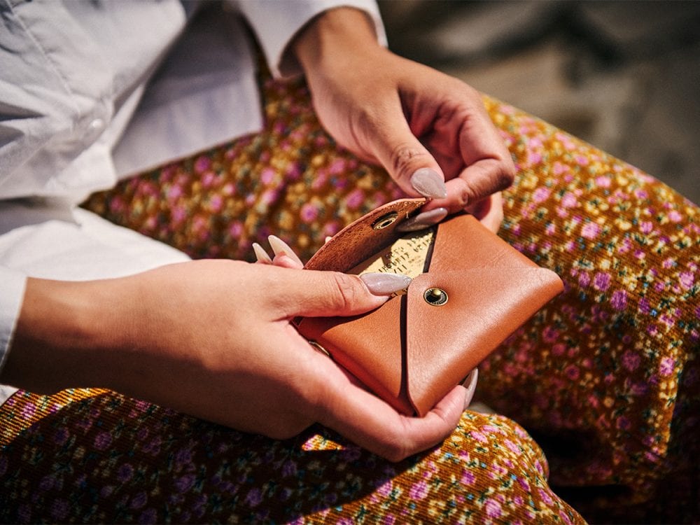 ポケット・ウォレット BROWN W7×H9.5×D2cm ￥4,620