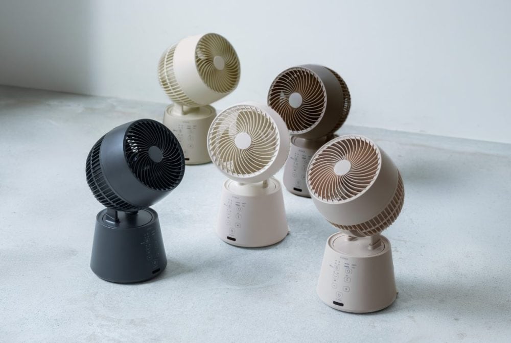 【インテリアになじむ5色展開】シロカのヒットサーキュレーター第2弾が登場。今回は詫び侘びとヒュッゲを融合したジャパンディがテーマに