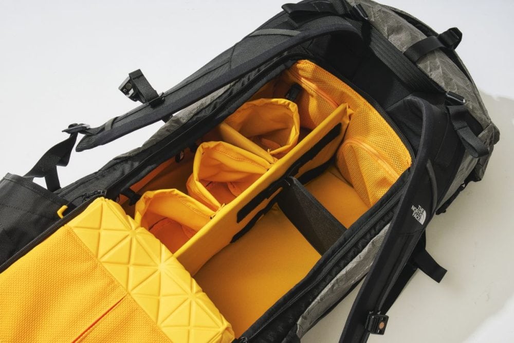 カメラ専用収納室。ディバイダーは固定式で機材の偏りが発生しない