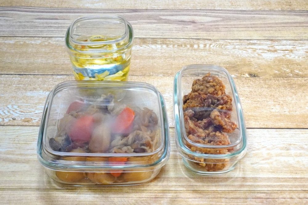 無印良品「蓋をしたままレンジで使える 耐熱ガラス容器」シリーズはフタをしても中のものが見やすい