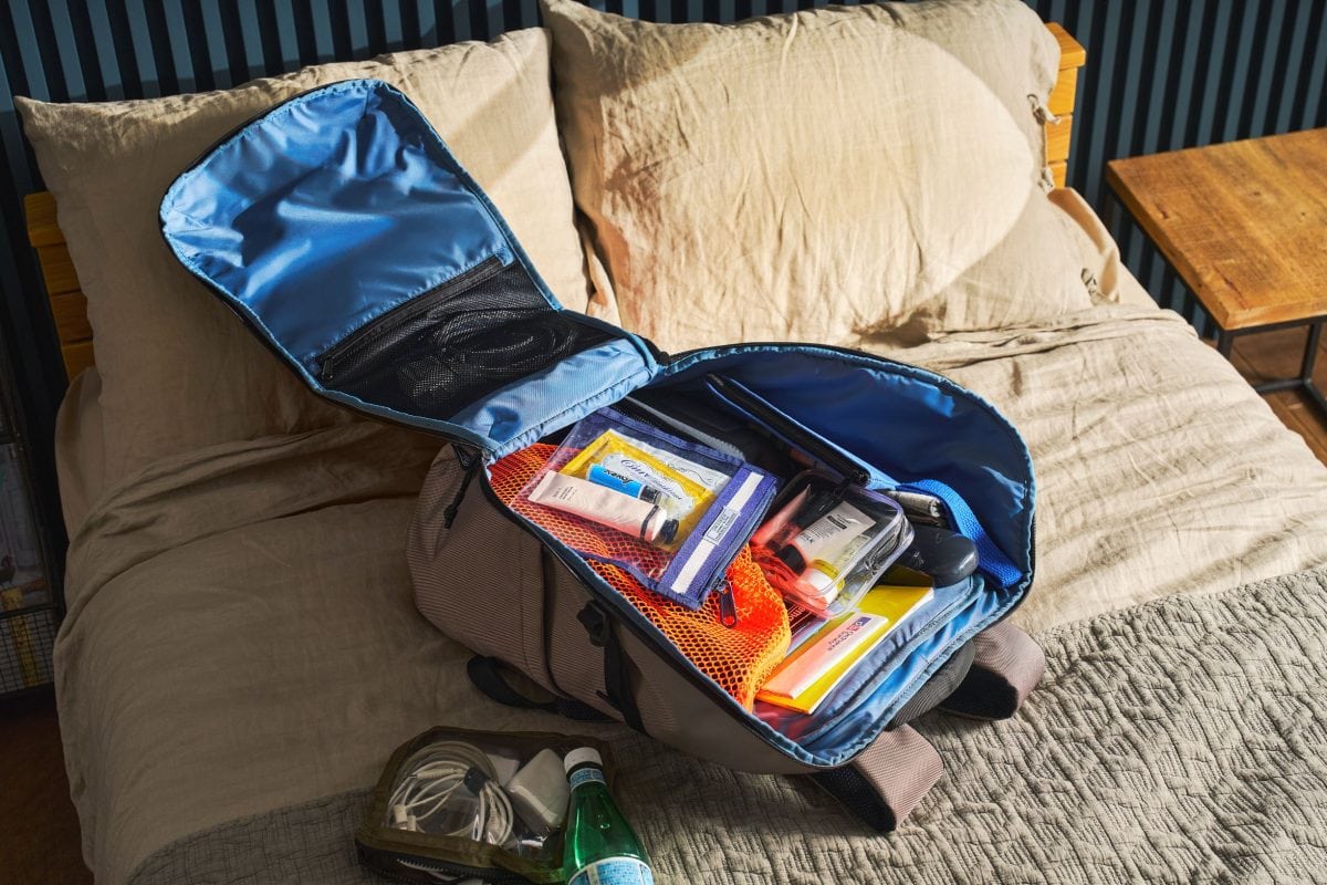 着替えからアメニティまでまとめて入る大容量!