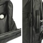 本体気室と側面ファスナーの双方からアクセスできる「2WAYスルーポケット」を配置。内側に速乾メッシュを使用