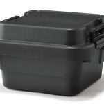 無印良品 再生ポリプロピレン入り 頑丈収納ボックス 小 浅型 ダークグレー