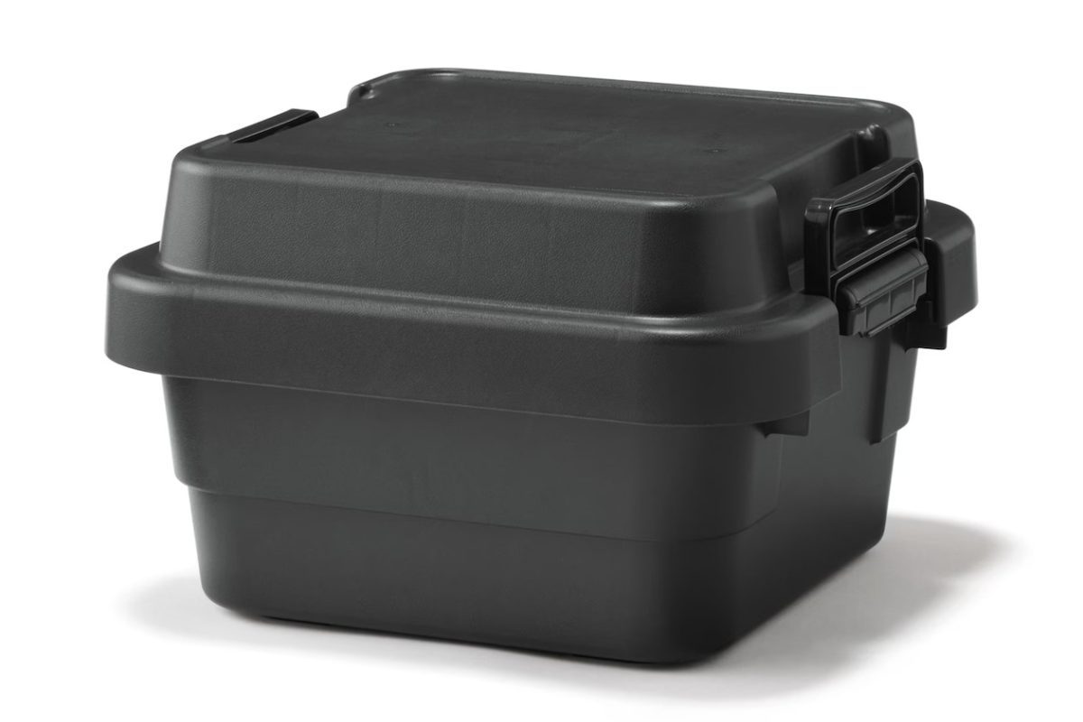 無印良品
再生ポリプロピレン入り 頑丈収納ボックス 小 浅型 ダークグレー