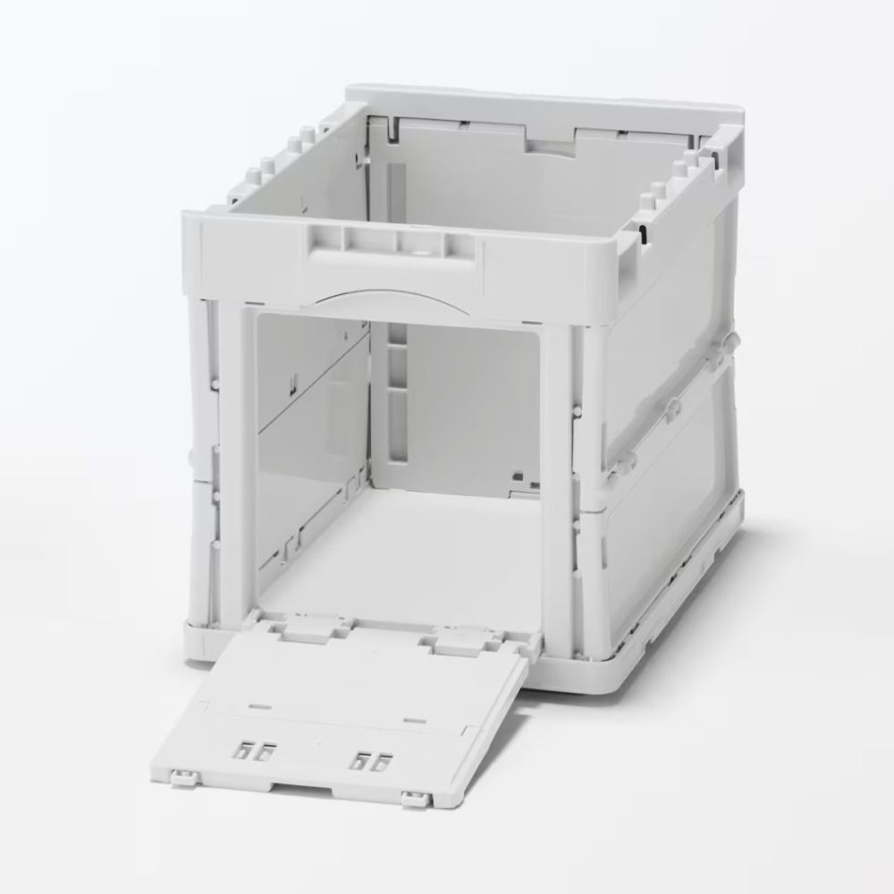 無印良品 再生ポリプロピレン入り 折りたたみコンテナ 窓付 20L