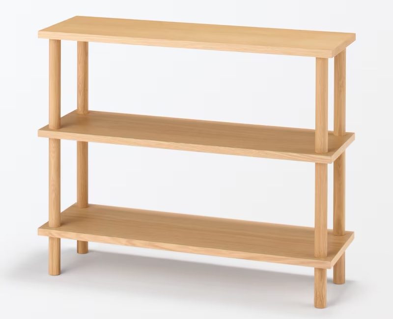 無印良品
手軽に組み立てられる 木製シェルフシリーズ(オーク)