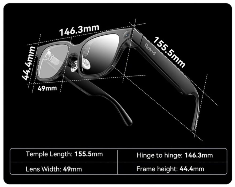 「Rokid スマートAIグラス」は49gしかない見るからに普通のメガネ
