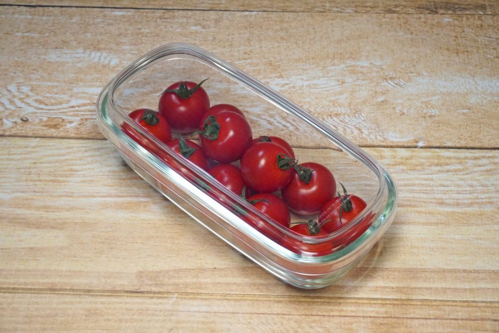 無印良品 蓋をしたままレンジで使える 耐熱ガラス容器 長方形／小