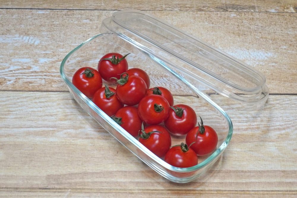 無印良品 蓋をしたままレンジで使える 耐熱ガラス容器 長方形／小