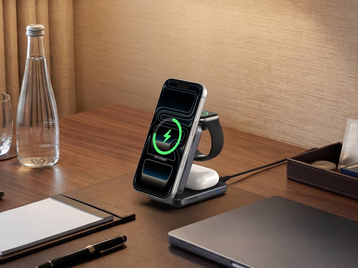 Apple Watchのワイヤレス充電パッドはスタンドを開いた際に本体上部に配置されるよう設計