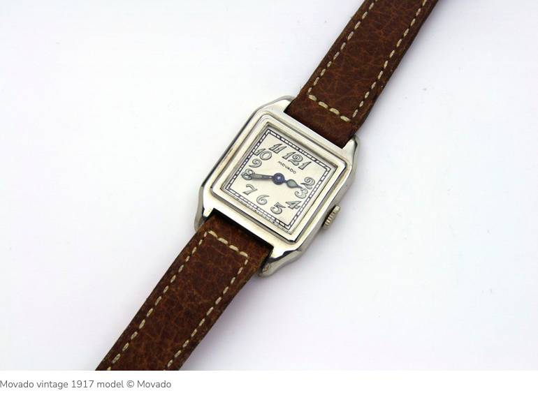 1917年に発売したモバード初のスクエアウォッチ