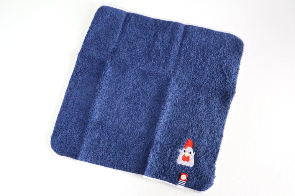 からあげクンミニタオル　ネイビーブルー