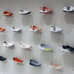 トライルランニング、ロードランニングなどのカテゴリー毎にディスプレイされている