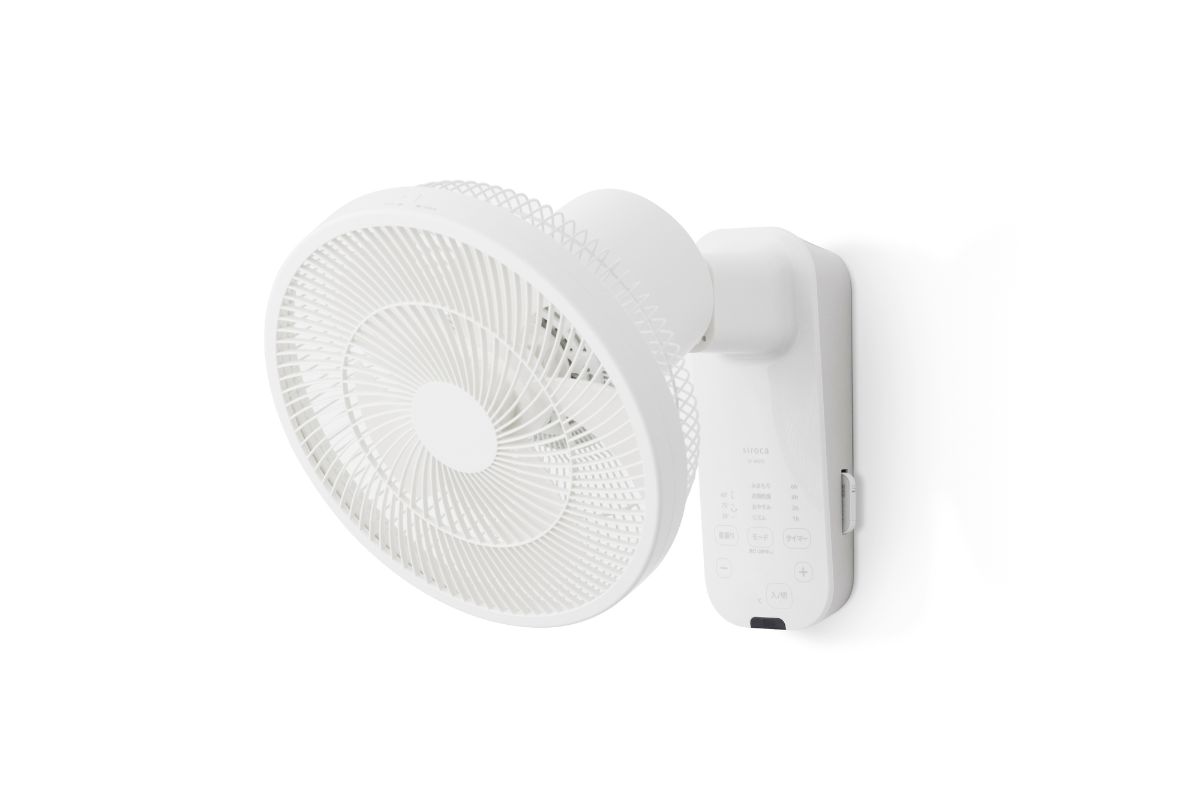 シロカ「壁掛けふわビューン」¥12,980/幅28×奥行26.5×高さ34.8㎝/2.1㎏/風量8段階