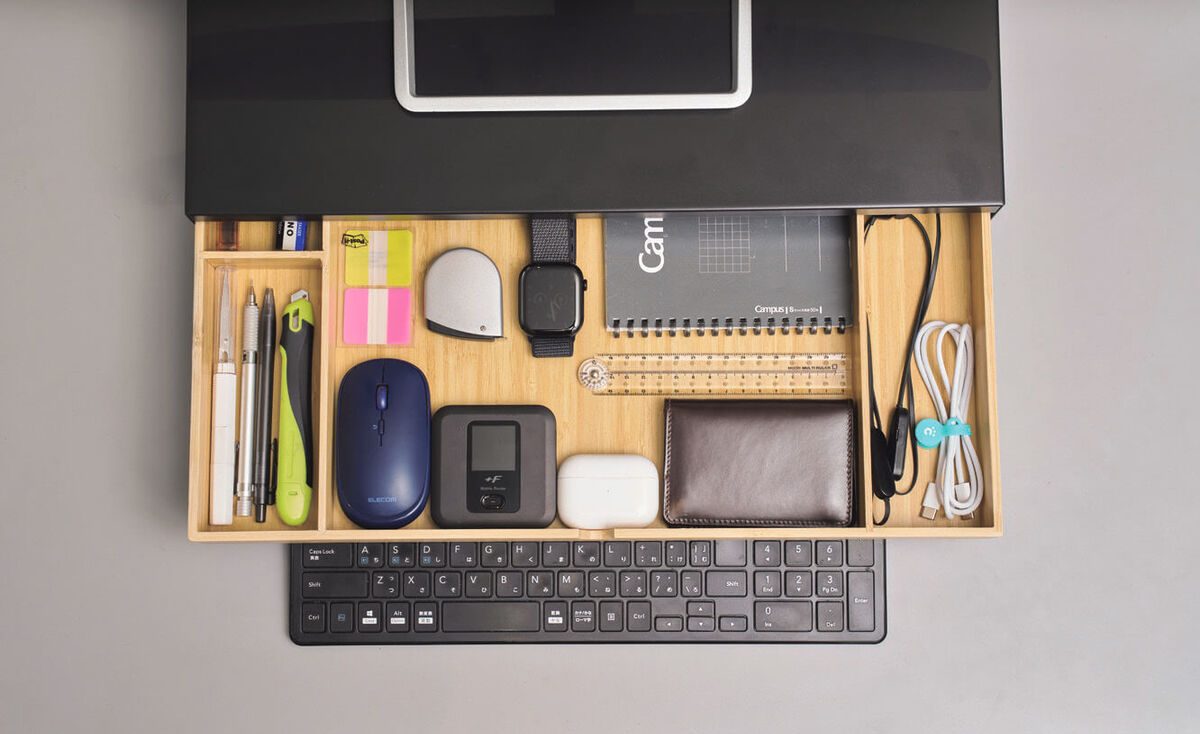 フラットな面が大きいデザインは様々な使い方ができる